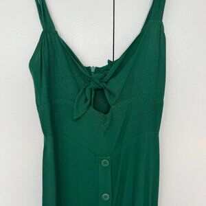 Reformation Frankfort Dress in Emerald Green